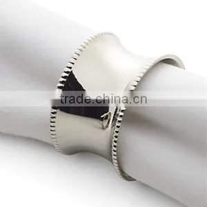 Decorative Metal Napkin Rings, Wedding Napkin Ring, Handmade Napkin Rings thumbnail-1
