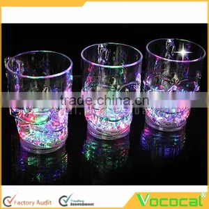 Flash Skulls Beer Stein Light Cup Luminous Wine Drinking Cup Halloween Decoration Bar Accessories thumbnail-1