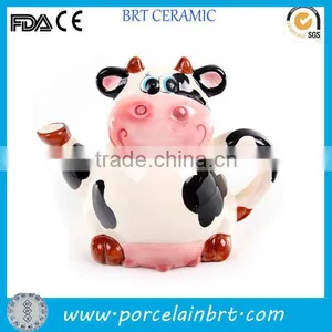 Cute Cow Design Ceramic Animal Teapot thumbnail-1