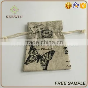 Drawstring Printed Printed Artificial Jute Bag thumbnail-6