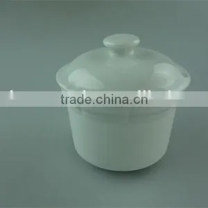 Cheap White Ceramic SoupTureen Jar With Cover thumbnail-1