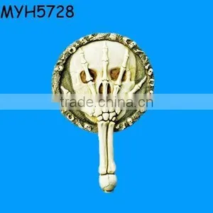 Gothic Resin Skull Hand Mirror Crafts thumbnail-1