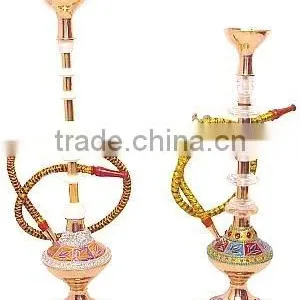 Decorative Brass Hookah, Hookah Pipe, Arabic Hookah, Brass Metal Hookah thumbnail-1