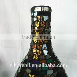 Egypt Style Mirrored Mosaic Antique Murano Vases thumbnail-2