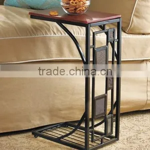 Geometric Design Tabletop Nightstand TV Book Tray Furniture Side Sofa End Table thumbnail-1