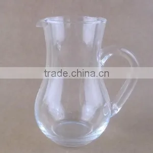Handmade Glass Pitcher Glass Jug for Beverage and Milk Tea Wine 550ml thumbnail-1