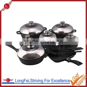 Korea Eco Die-cast Aluminum Ceramic Colour Cookware Set With Induction Bottom thumbnail-2