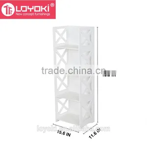 New Design Display Shelf White Wood&Plastic Storage Shelf - Bookcase thumbnail-3