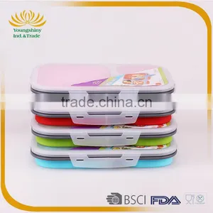 Silicone Collapsible Bento Lunch Box thumbnail-1