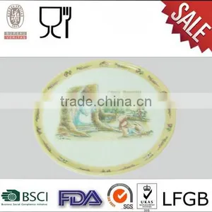 9"Round Cartoon Design Melamine Plate thumbnail-2