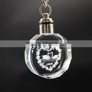 3D Laser Swan Crystal Key Chains Key Ring thumbnail-2