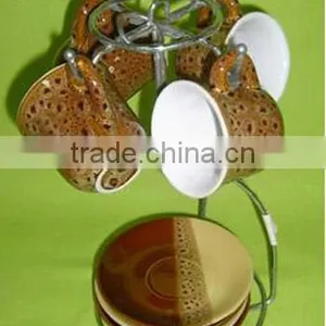 Special Glazed Stoneware Coffee Mug With Stand thumbnail-1
