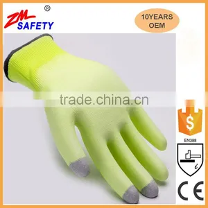 15 Gauge Polyester PU Hand Phone Touch Screen Gloves thumbnail-2