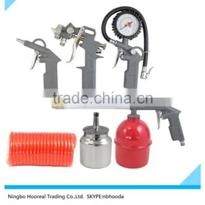 5pc Spray Gun Set Heavy Duty Trigger Control Air Release Lever Tools DIY thumbnail-1