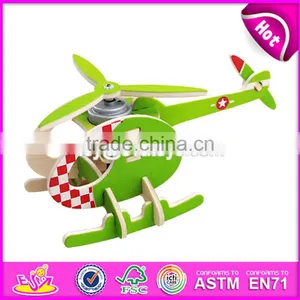 2017 New Design Diy Assemble Children Wooden Toy Airplanes W03B065 thumbnail-3