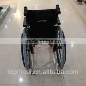 Topmedi Homecare Folding Manual Aluminum Light Wheelchair for Disabled Children thumbnail-5