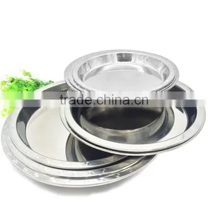 Stainless Steel Flat Dinner Plate & Dishes thumbnail-1