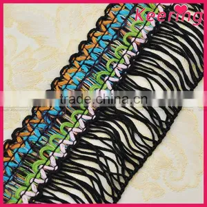New Arrivel Black Tassel Lace Trimming for Dress WTPB-002 thumbnail-1