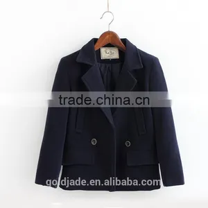 Wool & Blends Coats Parka Outerwear Winter Solid Long-sleeved Thick Woolen Women Winter Coat thumbnail-4