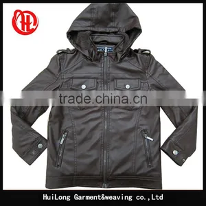Children pu Leather Clothing Bomber Boy's Winter Jacket thumbnail-3