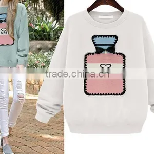 Pullover Women Girl Sweater Non-inverted Velvet Cute Jacket Female Autumn Winter Coat thumbnail-1