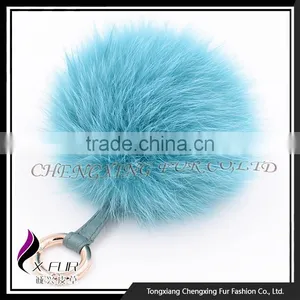 CX-A-63 Cute Fox Fur Pompom Keychain thumbnail-4