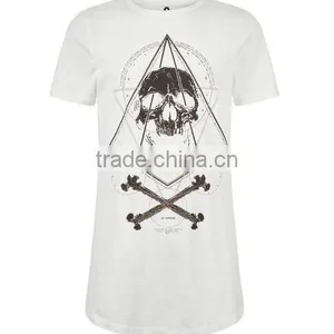 Hot Selling Fancy Printed White T-shirt Mens Designer Tees Summer Casual Longline t Shirt thumbnail-6
