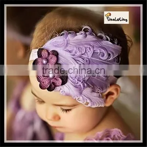 Purple 1.5X 36 cm Flower Hairband Hair Accessory Headband thumbnail-1