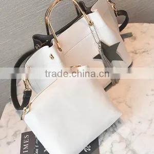 Zm35576a Korean Women Metal Handle Tote Bags Fashion Handbag Sets. thumbnail-6