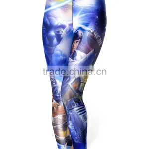 2017 Dry Fit Colorful Yoga Pants Compression Running Tights Leggings for Women thumbnail-2