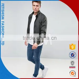 Men's Casual Black Jacket Collar Young Men Coat Slim Long Sleeved Men Sport Coat With Printing thumbnail-3