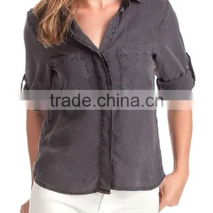 2015 Women Gender and Adult Age Group Ladies Shirt Girls' Fashion Apparel Office Wear for Women thumbnail-2