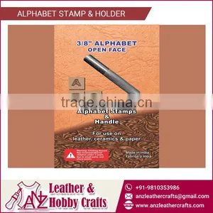3/8" Alphabet Open Face-Alphabet Stamps for Use on Leather thumbnail-1