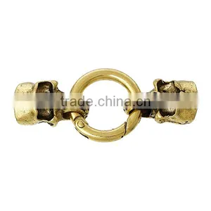Hook Clasps For Leather Bracelet Skull Halloween Gold Tone 5.8cm x 25.0mm thumbnail-1