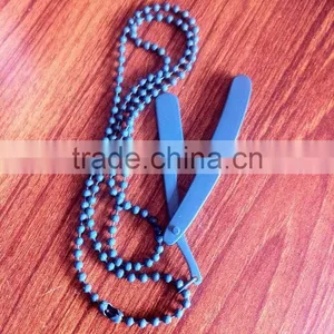 Barber Razor Necklace With Color Coatings thumbnail-1