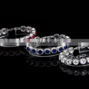 Luxury Cubic Zirconia Bracelet Crystal Wedding Bracelet Bridal Bracelet thumbnail-4