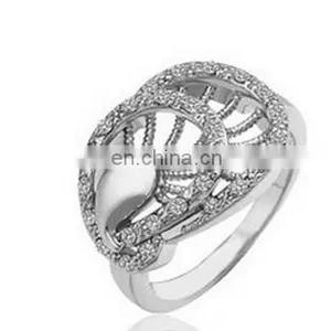 2017 Peacock Rings Rose Gold Platinum Plated Top Genuine Austrian Crystals Fashion Women Wedding Bridal Party Jewelry thumbnail-1