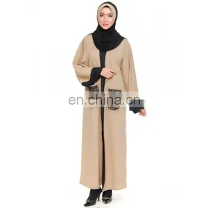 Custom Made Islamic Abaya 2017,Women Casual Maxi Dress, Fashion Muslim Dress Abaya thumbnail-4