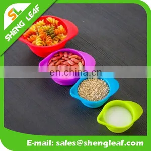 Colorful Collapsible Silicone Measuring Food Bowls thumbnail-2