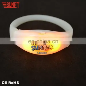 Hot New Products 2018 Plastic Soft Led Wristband Flashing Bracelets thumbnail-2