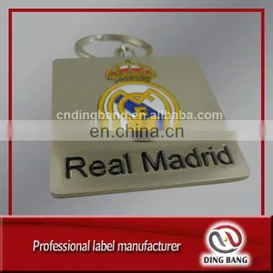 Popular OEM Promotion Souvenir Metal Plate Type And Color Filled Feature Square Shape Cheap Metal Custom Logo Keychain thumbnail-1