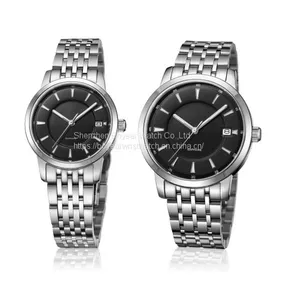 Couples Lovers′ Watch Alloy Wrist Watch Stainless Steel Analog Quartz Watch OEM Fashion Watch thumbnail-5