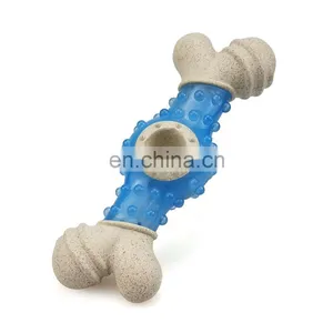 2021 Dog Toys Straw Fiber Material Semi-transparent Color Pet Chew Toys Dog Bone Toy thumbnail-4