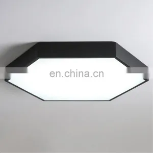 Modern Creative Geometric Wrought Iron Remote Control Ceiling Lamps thumbnail-2