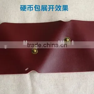 Guangzhou Wholesale Mini Convenient and Practical Genuine Leather Coin Holder Purse With Snap Button thumbnail-4