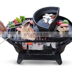 Manufacturer Outdoor Camping Argentine Cast Iron Oval Smoker Charcoal Bbq Grill thumbnail-1