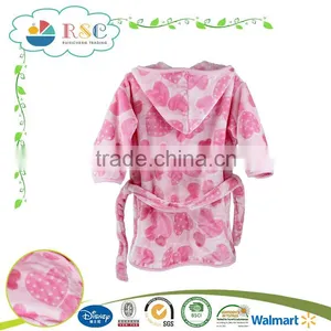Wholesale 2016 New Design 100% Polyester Carton Baby Girl Bathrobes thumbnail-2