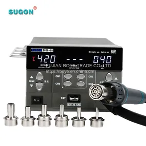 Sugon 8620 Dx Curved Nozzle Hot Air Gun Intelligent Lcd Micro Rework Soldering Station thumbnail-1