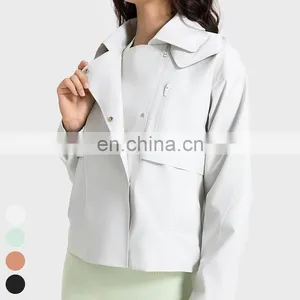 Multi-functional Removable Hood Trench Windbreaker Windproof Waterproof Coat Custom Outdoor Jackets Women Windbreaker Jacket thumbnail-4
