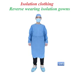 Isolation Clothing Reverse Wearing Isolation Gowns Medical Use of Disposable Isolation Clothing thumbnail-1